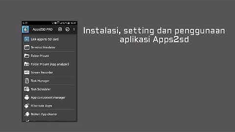 install and setting apps2sd