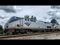 Amtrak p42 3 leads the northbound silver meteor through longwood florida with a nice horn salute