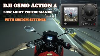 DJI Osmo Action 4 low light performance 