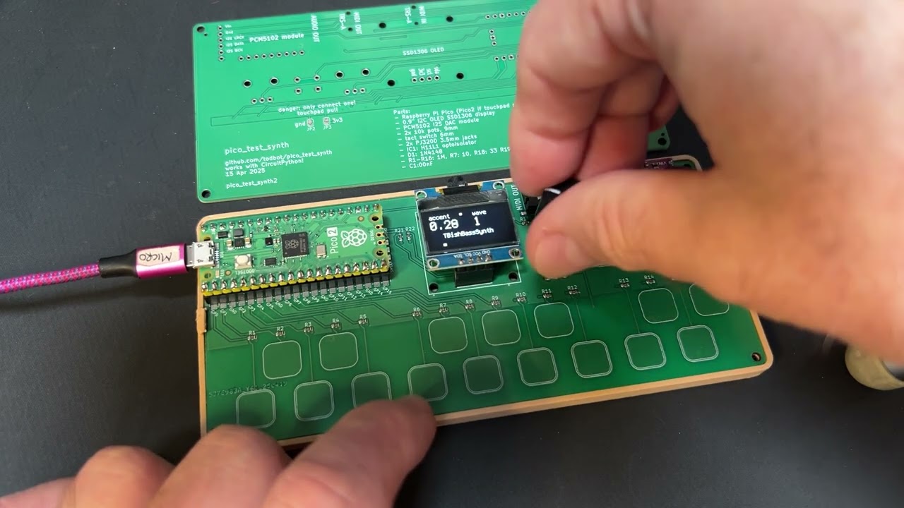 TBish demo1: TB-303-inspired synth in CircuitPython