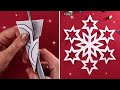 5 ideas cutting paper art designs for decoration for christmas  how to make a paper snowflake