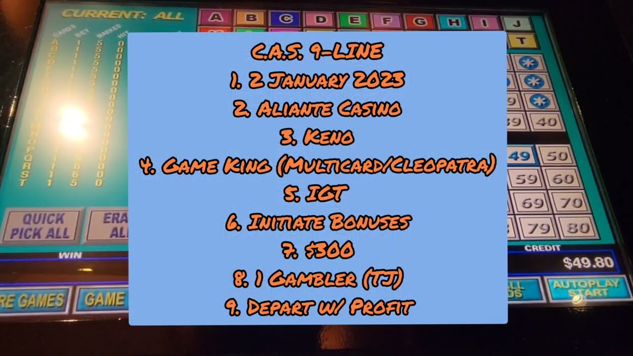 Keno (TJ Only) / 2 Jan 2023, Aliante Casino 