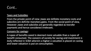 Social Cost Benefit Analysis