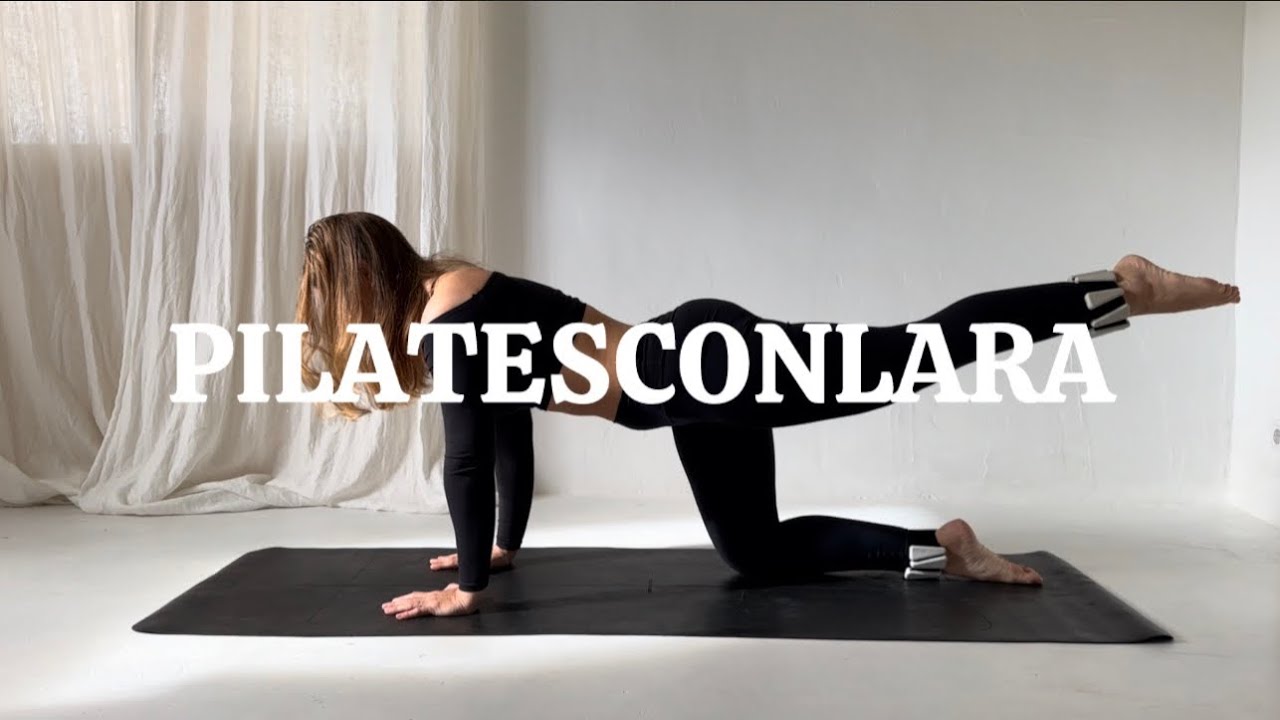PILATESCONLARA 🍑 Glúteos y Piernas con Ankle Weights | 8 minutos| Tonifica y Fortalece desde Casa