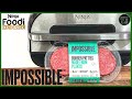 IMPOSSIBLE BURGER! CAN IT COMPARE TO THE REAL THING?! | Ninja Foodi XL Grill Recipe!