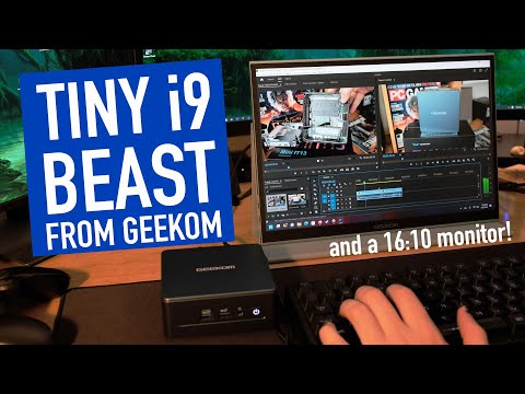 Tiny Intel i9 Mini PC Beast: GEEKOM Mini IT13 & PM 16 Monitor - 5.4 GHz & a 16:10 IPS Display