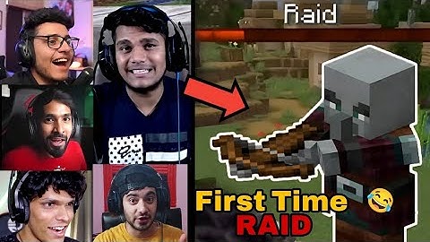 Indian gamers react to First time seeing a RAID in Minecraft | MINECRAFT |