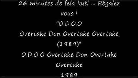 Fela Kuti , O.D.O.O part 2