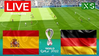 SPAIN vs GERMANY: LIVE - WORLD CUP QATAR 2022 WATCH TOGETHER REALISTIC GAMEPLAY series s\/x