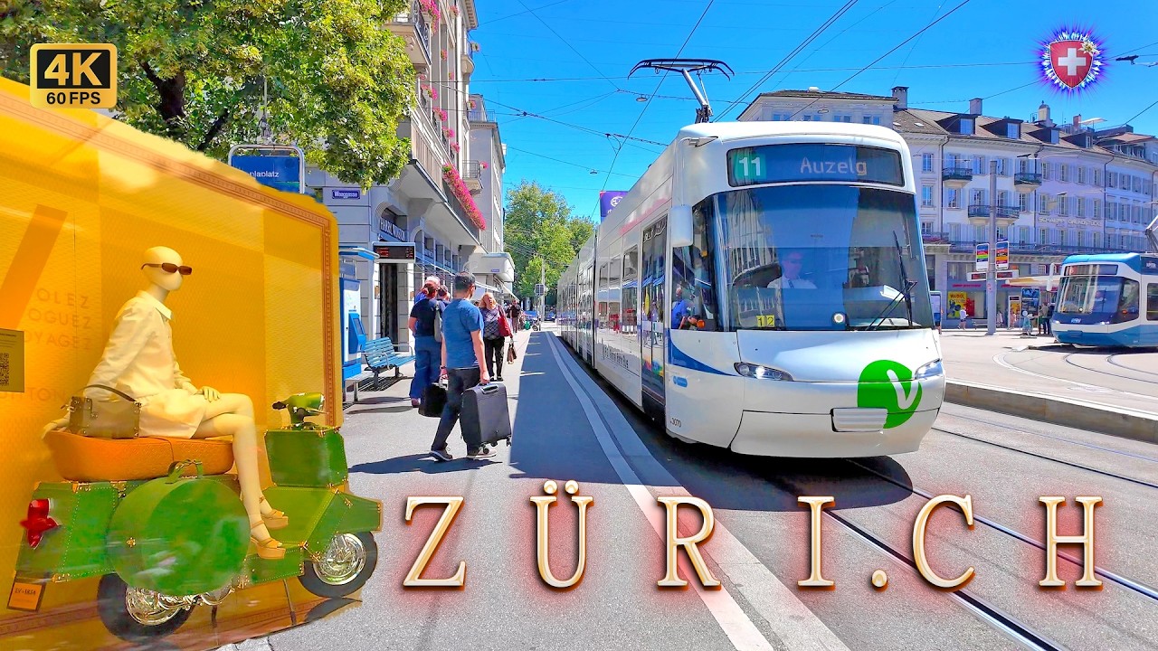 ZURICH SWITZERLAND ✨ Where are all the tourists? Enjoy City Center / Stroll in most popular place 4K