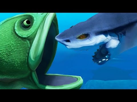 РЫБИЙ ЧЕЛЛЕНДЖ! ПРОГЛОТИЛ МЕГАЛОДОНА! ГОЛИАФ БОЛЬШЕ ВСЕХ АКУЛ! FEED AND GROW FISH