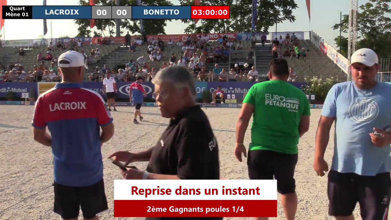 Miniature : Europétanque des Alpes-Maritimes 2019 : Poules ROCHER vs BONETTO