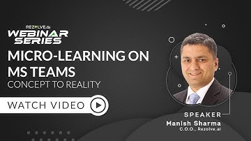 Webinar: Micro-learning within MS Teams - Concept to Reality