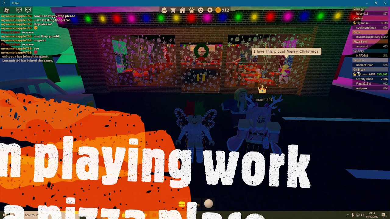 Christmas Work At A Pizza Place Roblox 12 Days Of Christmas Day 5 Youtube - christmas time at roblox pizza place