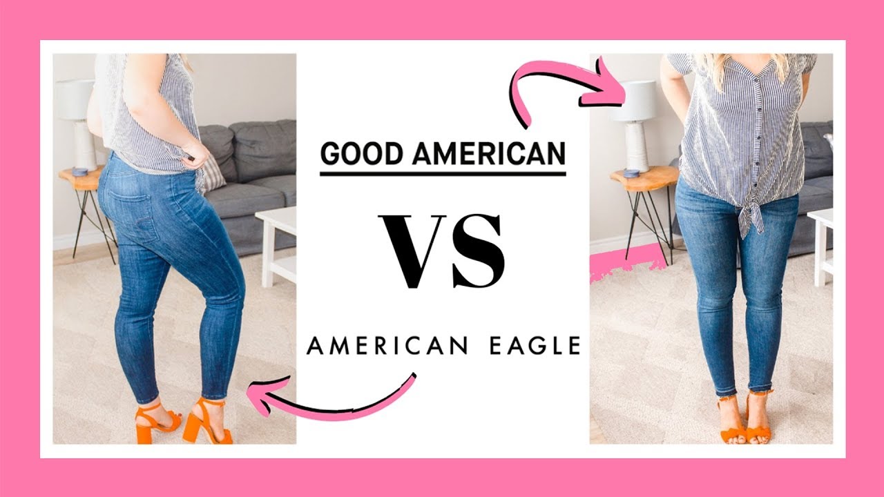GOOD AMERICAN JEANS VS AMERICAN EAGLE CURVY JEANS, BEST JEANS FOR CURVES