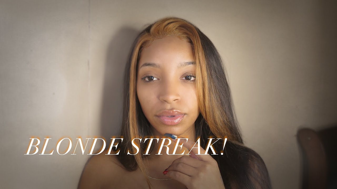 HOW TO: Blonde Streak/Section In The Front 💆🏽 - YouTube