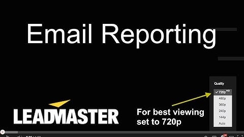 Email Reporting