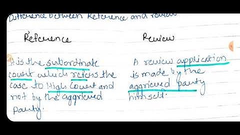 Difference between reference and review #reference #review #judiciary #difference #video
