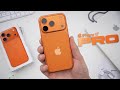 فتح علبة آيفون 17 برو من آبل تجربة عملية وانطباعات أولية برتقالي كوزميك 