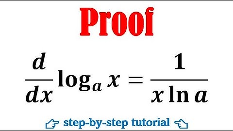 Proof of the derivative of log x