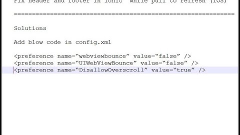 Fix header and footer in ionic while pull to refresh (IOS)