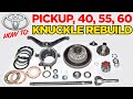 How to toyota 4x4 solid front axle knuckle rebuild  4wd pickuphilux 40 55 60 series land cruiser