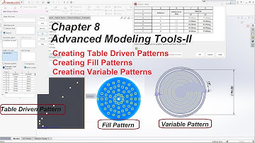 Chapter 8.4 Creating Table Driven Patterns, Fill Patterns & Variable Patterns in Solidworks 2020.
