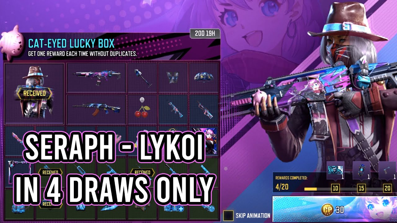 GOT IT IN 4 DRAWS! Seraph-Lykoi In Cat-Eyed Lucky Box CODM