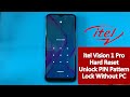 itel Vision 1 Pro Hard Reset | itel L6502 Pin Pattern Password Unlock without Pc