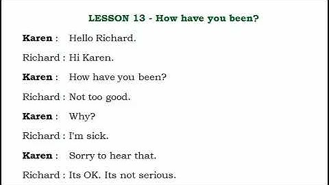 Lesson 13 How have you been   YouTube