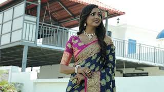 Indian Beautiful Self Design Kanjivaram Cotton Silk Saree