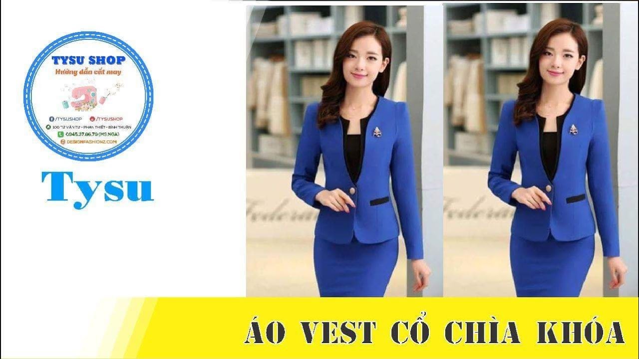 Hướng dẫn cắt may TysuShop số 937: Áo Vest Cổ Chìa Khóa