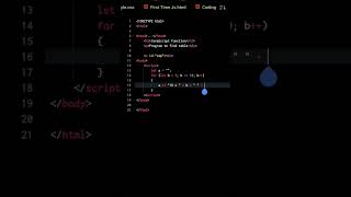 How to create a table using HTML & JavaScript ❤️😎 #shorts #html5 #css #javascript