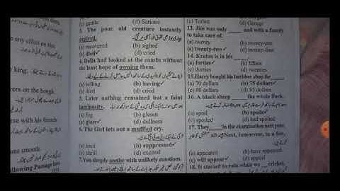 English first year past paper 2022 Lahore board annual group 1 F.A English solution