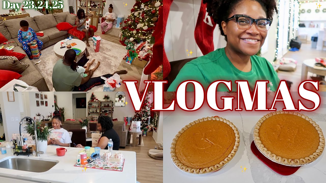 VLOGMAS | Сочельник, Рождество, приготовление еды и распаковка подарков | VLOGMAS, дни 23, 24 и 25