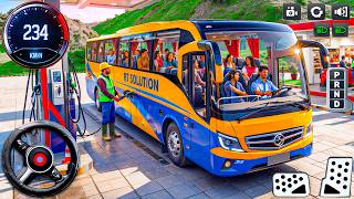 Real Bus Simulator Game 3D: new Bus explore up hill routs and driving to city - bus android gameplay screenshot 1