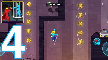 Red and Blue Stickman All Levels Gameplay Walkthrough Part 4 (Android/iOS)