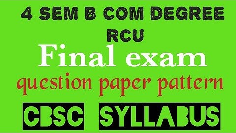 B Com 4th sem RCU practicals on skill development  final exam question paper pattern @EEdjoin 