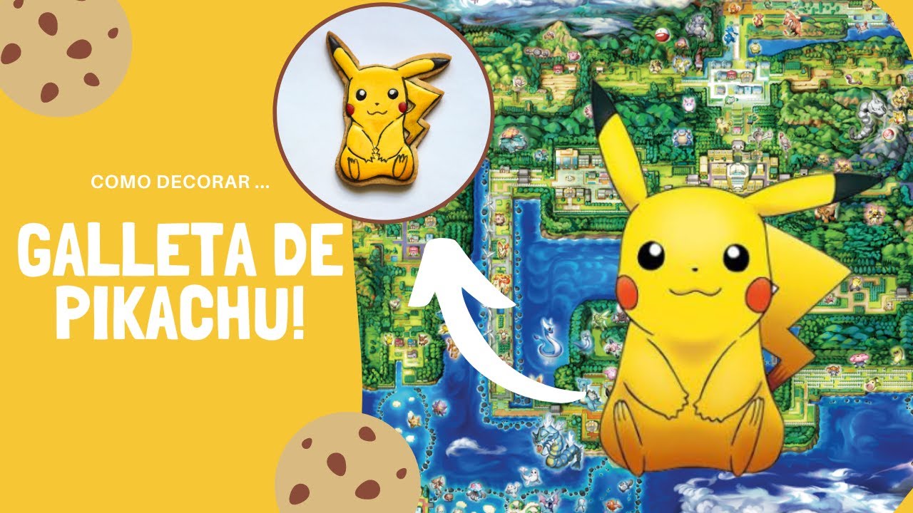 Como decorar una galleta de Pikachu?| How to decorate a Pikachu cookie with royal icing