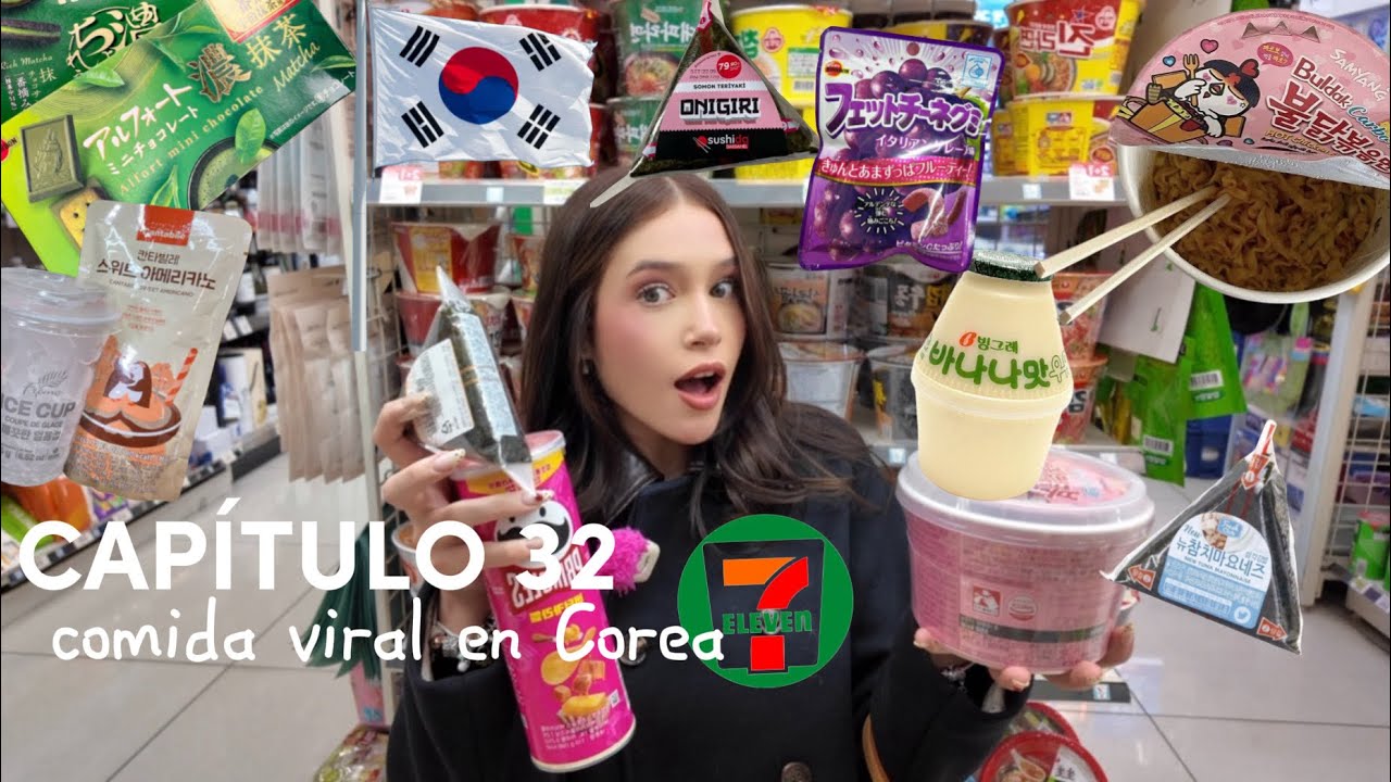Probando comida viral de 7 eleven en Corea 🇰🇷🍜🍙