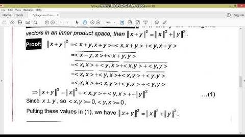 Pythagorean Theorem in inner product space//MM-II//M.Adnan Anwar