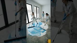 This Room Is Dreamy! Luxury Epoxy Floor #epoxyfloor #renovation #housedecor #diy #asmr