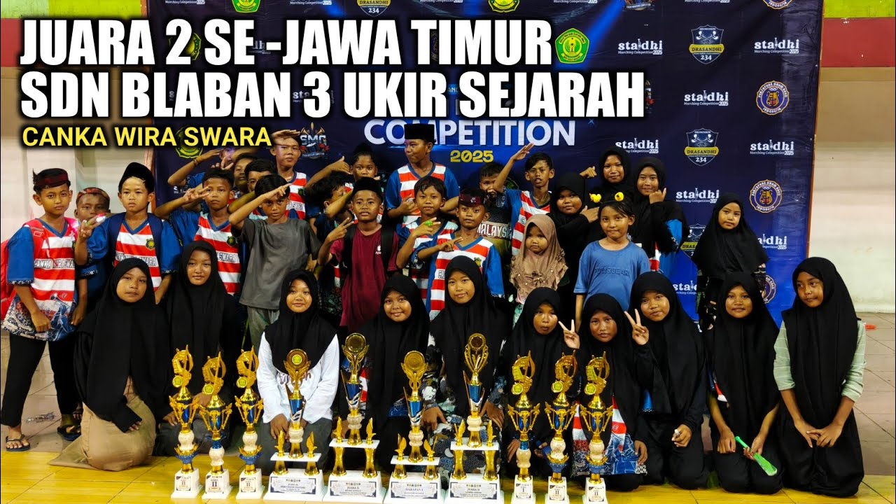 JUARA 2 SE-JAWA TIMUR DAN BORONG BANYAK PIALA, SDN BLABAN 3 BATU MARMAR CETAK SEJARAH DRUM BAND.