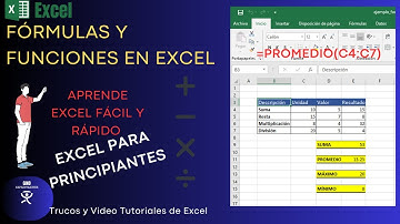 Cómo Domina las Fórmulas y Funciones Fácilmente  Excel para Principiantes