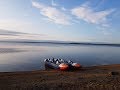 Кольский п-ов. Апатиты. Сплав по р. Умба. Ловля хариуса и трески из белого моря.