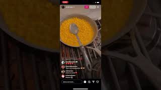 Nicki Minaj shows off cooking instagram live