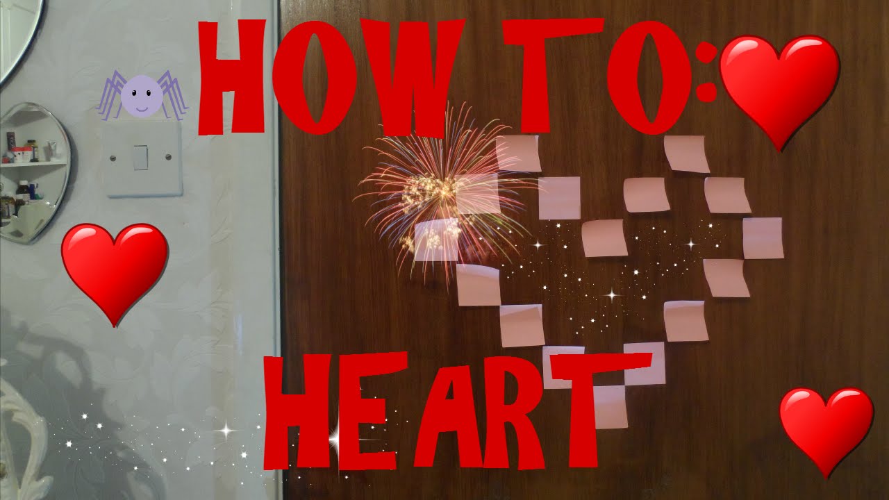 HOW TO: Make Easy Heart From Post-It Notes - YouTube
