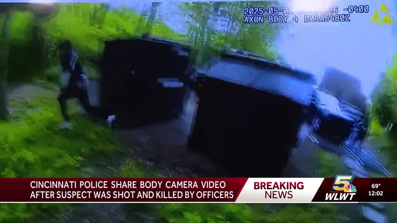 Cincinnati police share body camera video after suspect shot, killed by officers