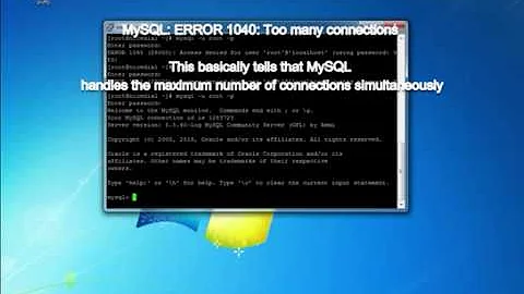 MySQL Error 1040 Too many connections