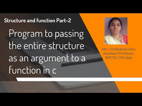 Program to pass entire structure as an argument to a function in  C.